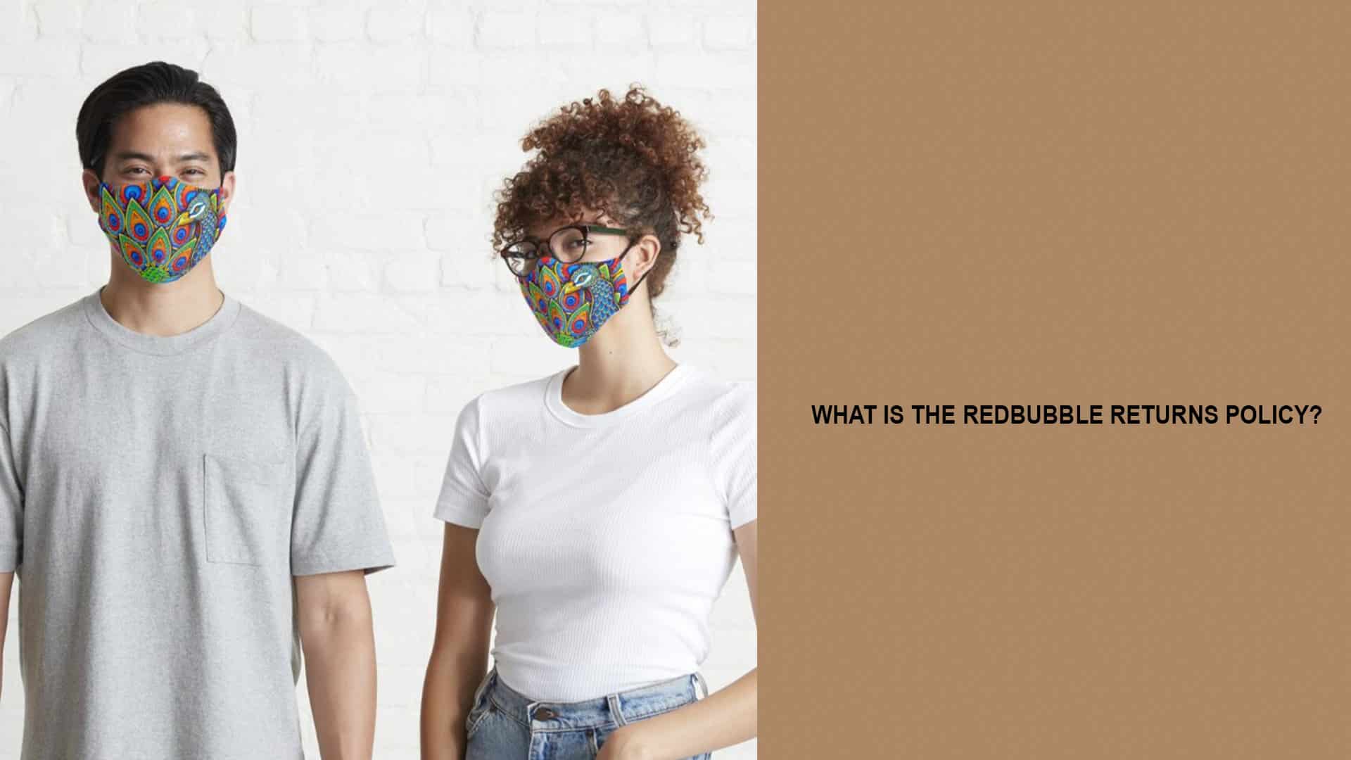 a couple wearing Redbubble cloths